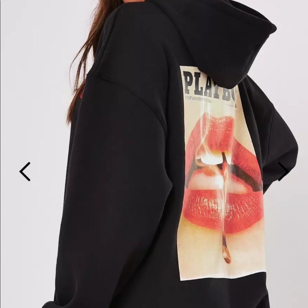 Playboy X Missguided Magazine Print Hoodie Dress
